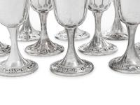 A Set of Twelve American Silver Goblets