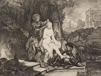 Jean Michael Moreau le Jeune, (French, 1741-1814), Bethsabee au bain (after Rembrandt)