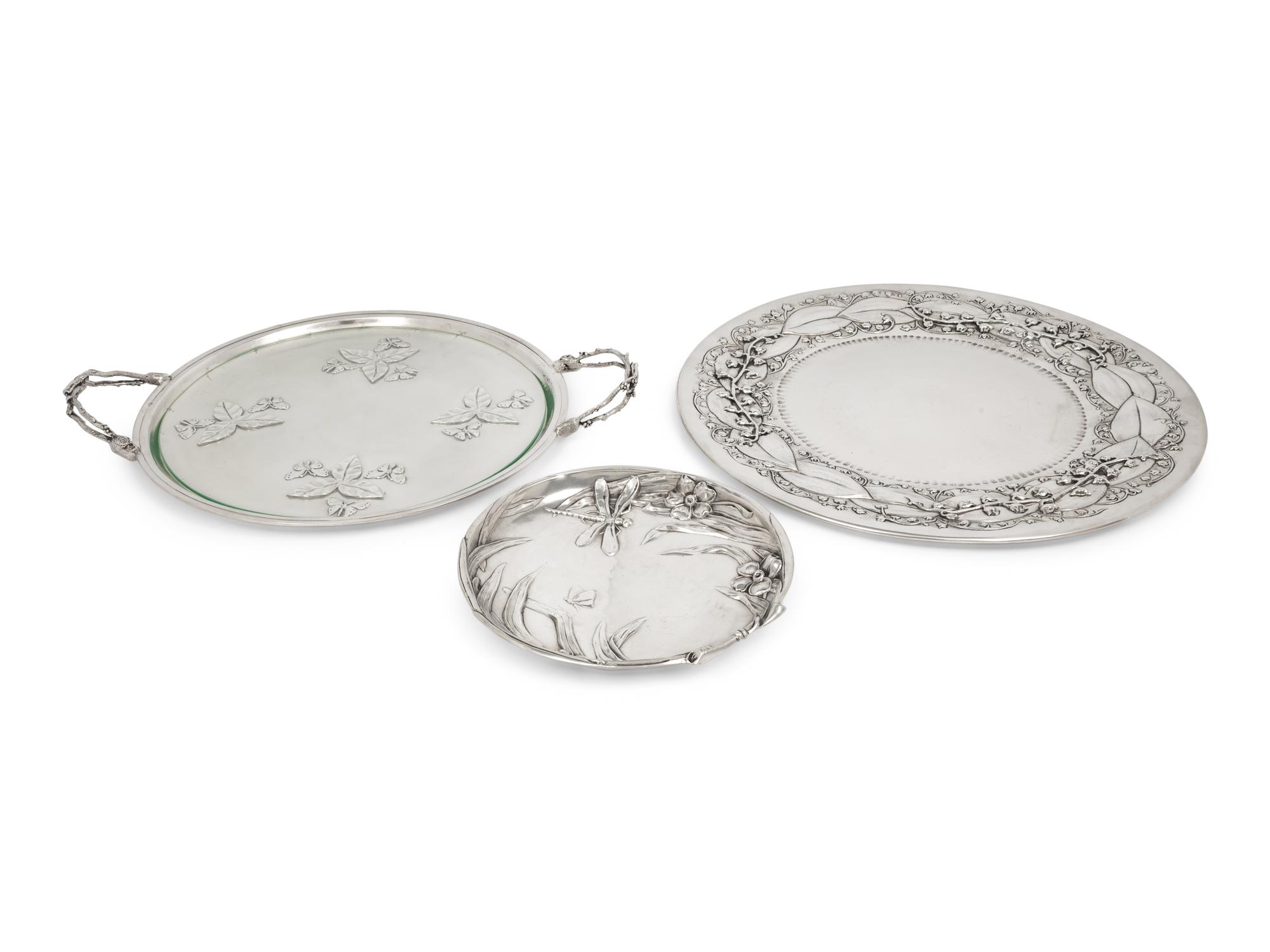 Three Cipolla Pewter Trays