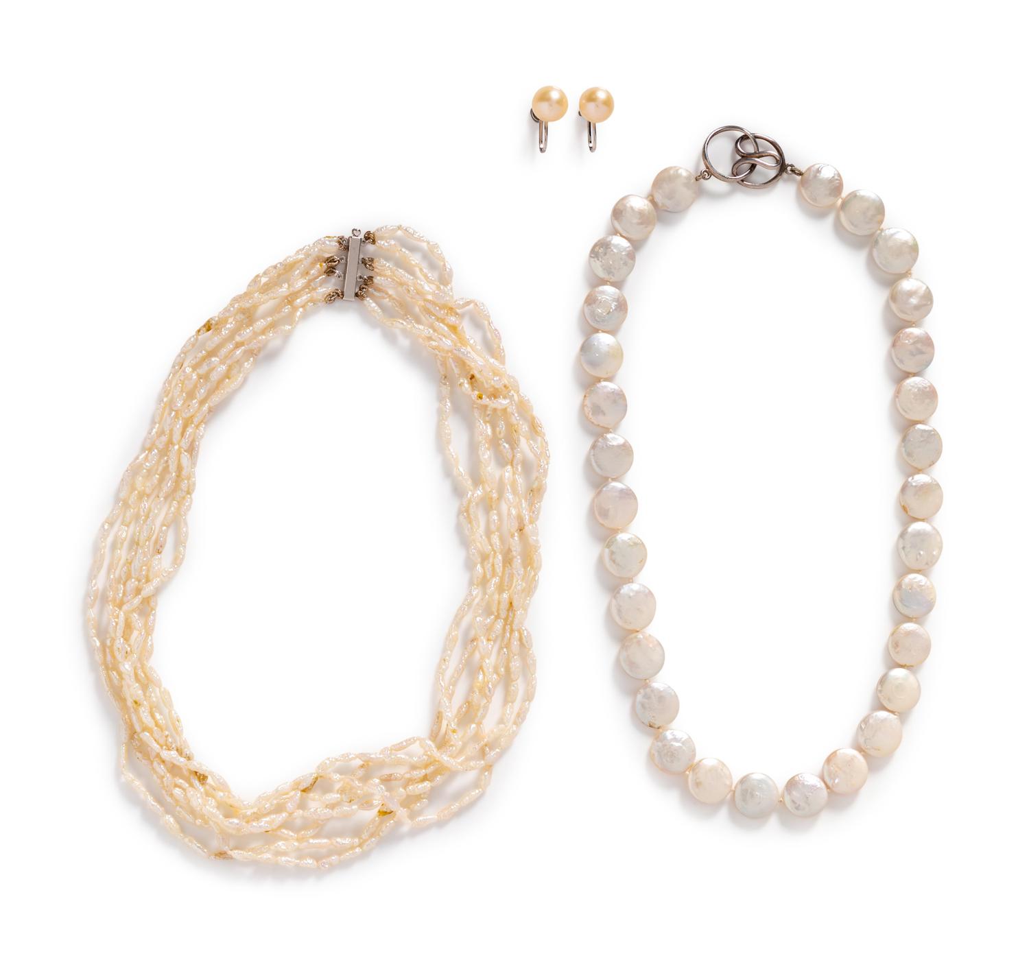 A Collection of Cultured Pearl Necklaces,