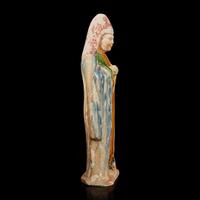 A Chinese sancai-glazed pottery attendant 三彩人物 Probably Tang dynasty ??