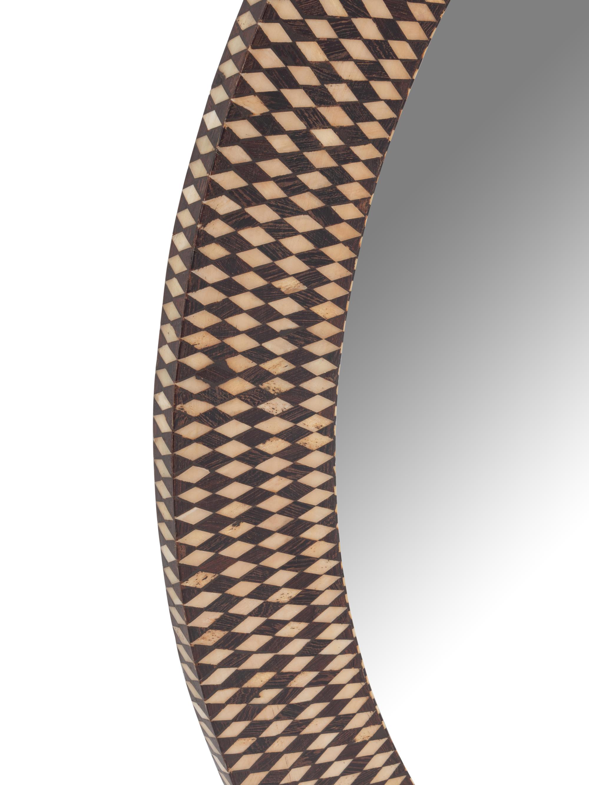 A Middle Eastern Marquetry Mirror