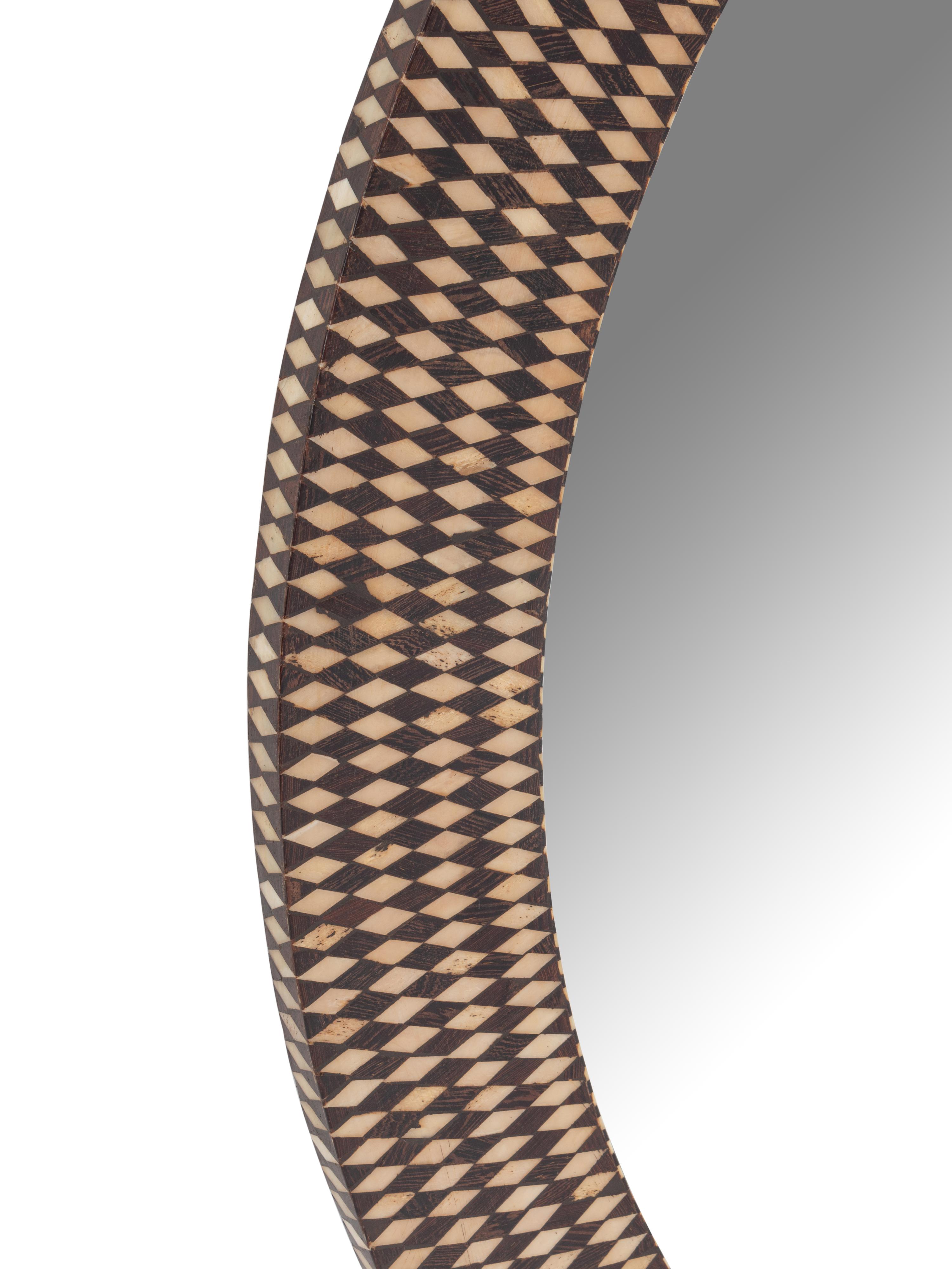 A Middle Eastern Marquetry Mirror