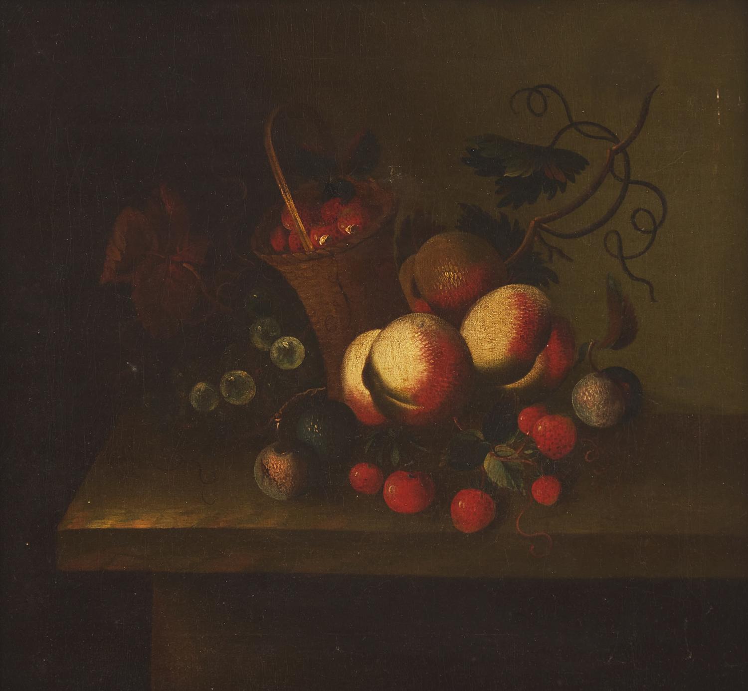 Mixed Fruits and Flowers (a pair of paintings)