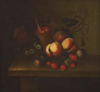 Mixed Fruits and Flowers (a pair of paintings)