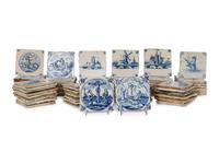 A Collection of Delft Earthenware Tiles