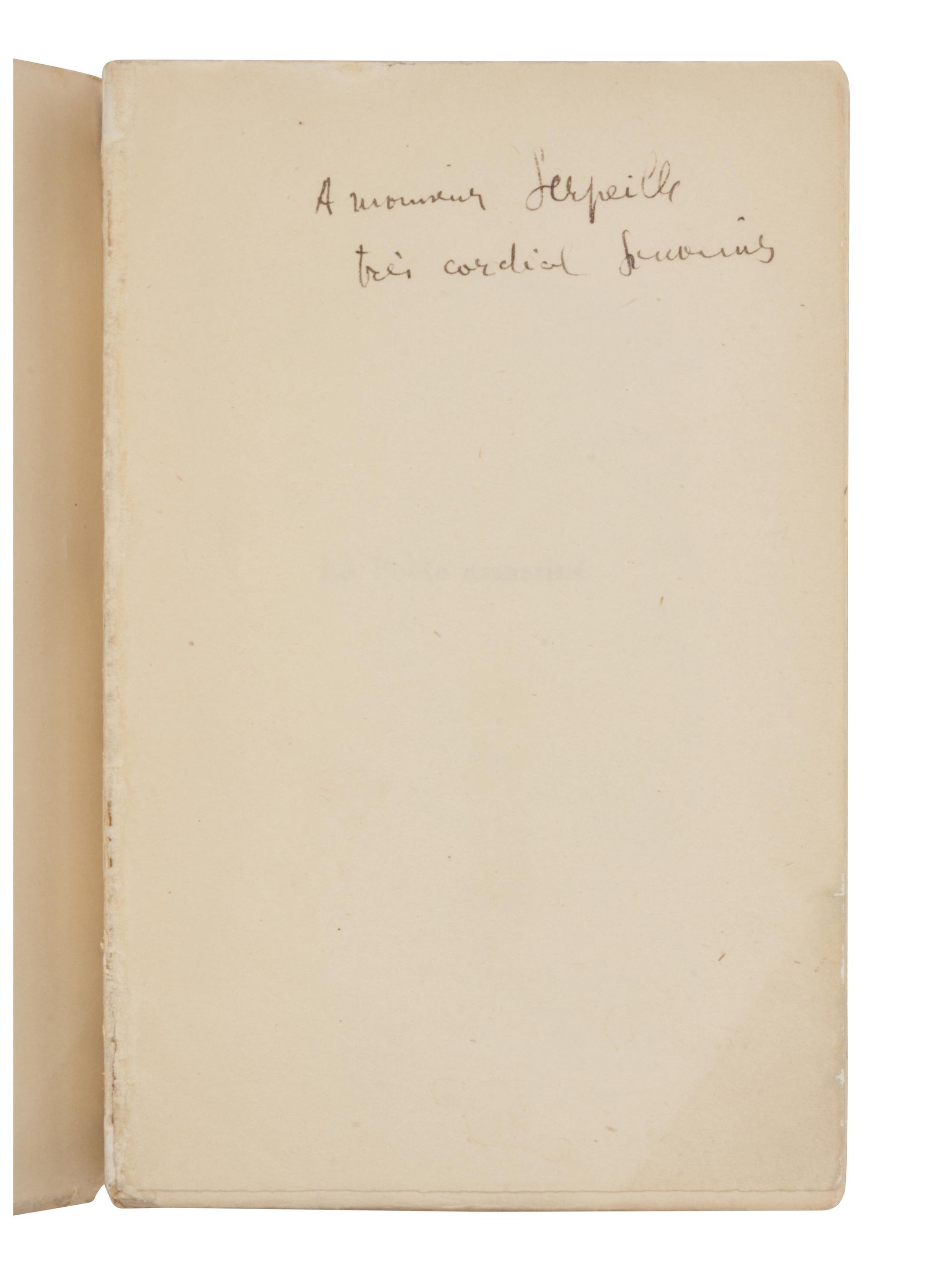 APOLLINAIRE, Guillaume (1880-1918). Le Poète assassiné . Paris: Bibliothèque des Curieux, 1916.
