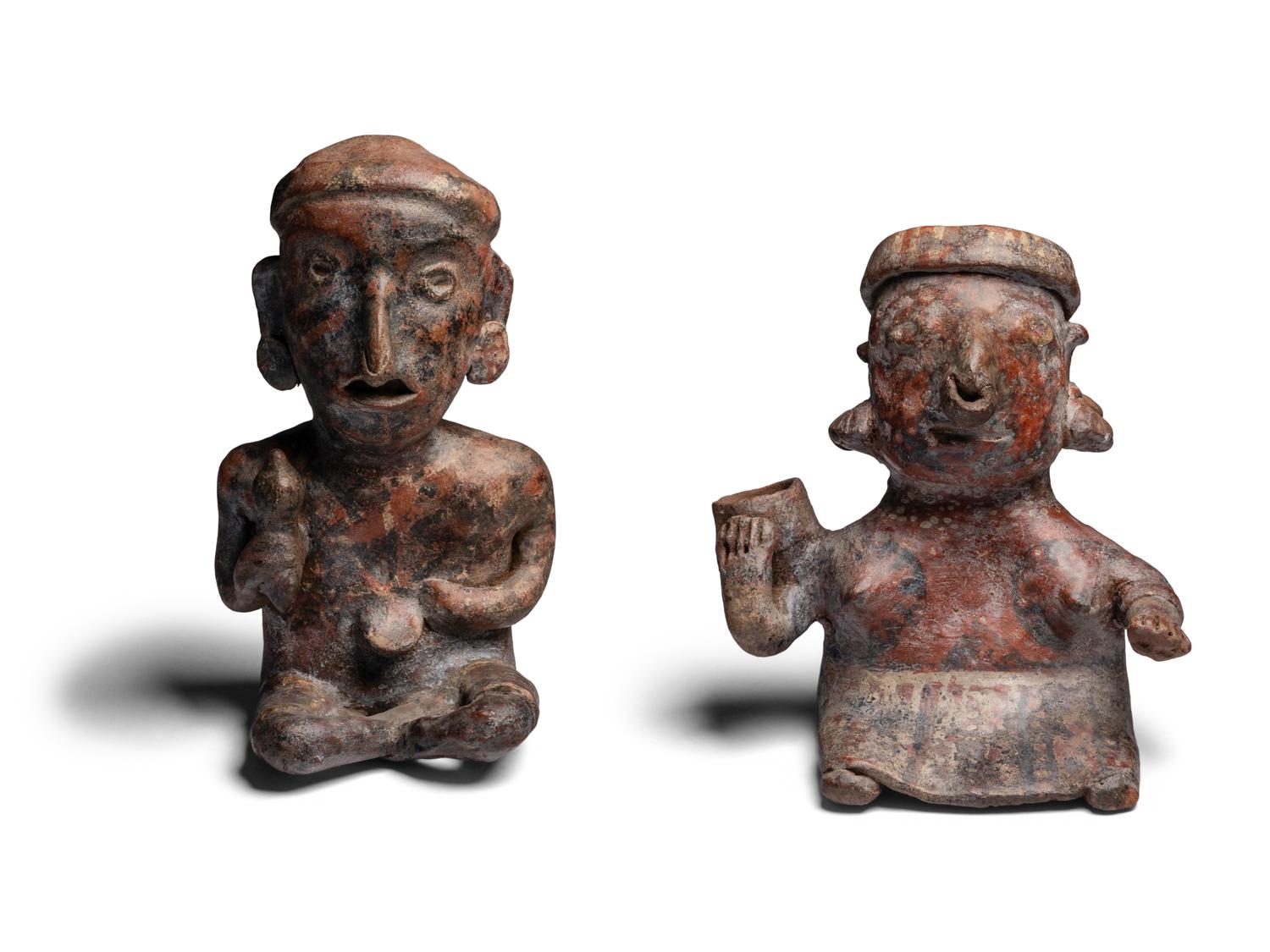 Two Nayarit Terracotta Seated Figures