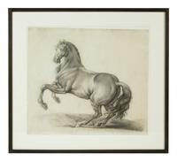Two Works; Nude Study and Equine Study