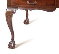 A Georgian Style Mahogany Partner's Desk with Inset Marble Top