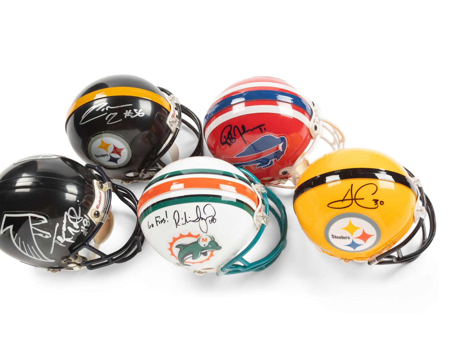 A Large Group of NFL Signed Autograph and Display Items Including Dan Marino