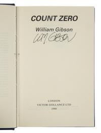 GIBSON, William (b.1948). A pair of FIRST EDITIONS, BOTH SIGNED, comprising: