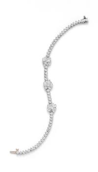 A Platinum and Diamond Bracelet,
