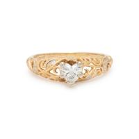 HEART DIAMOND FILIGREE RING