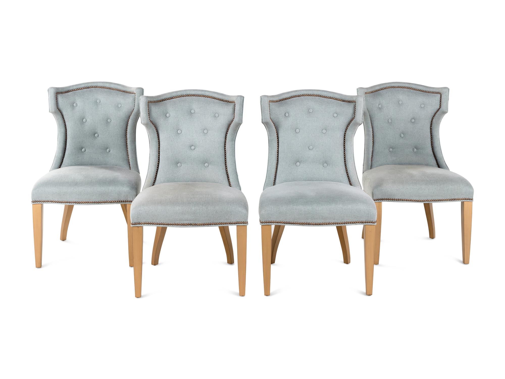 A Set of Four Lillian August Quinn Dining Chairs