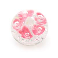 St. Clair Glass Co., West Virginia, USA, by Joseph "Joe" St. Clair a pink flower paperweight
