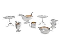 An Assembled Group of English Silver Table Articles