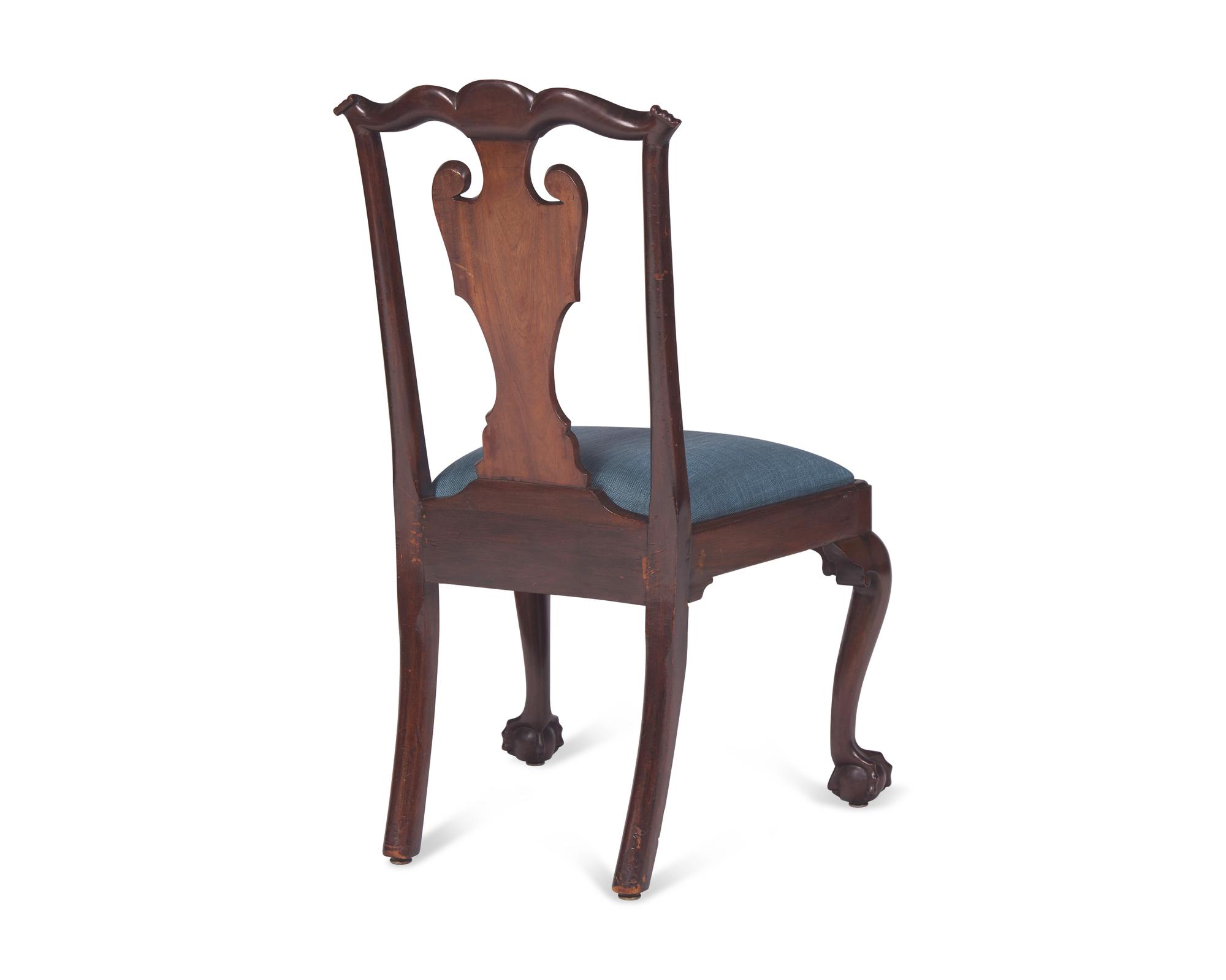 A Chippendale Carved Walnut Side Chair