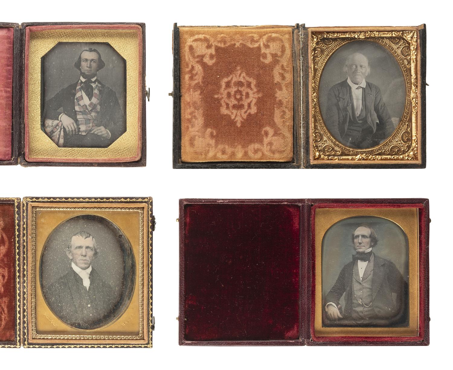 [EARLY PHOTOGRAPHY]. 20 sixth plate daguerreotypes of balding men or men with receding hairlines.