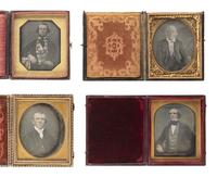 [EARLY PHOTOGRAPHY]. 20 sixth plate daguerreotypes of balding men or men with receding hairlines.