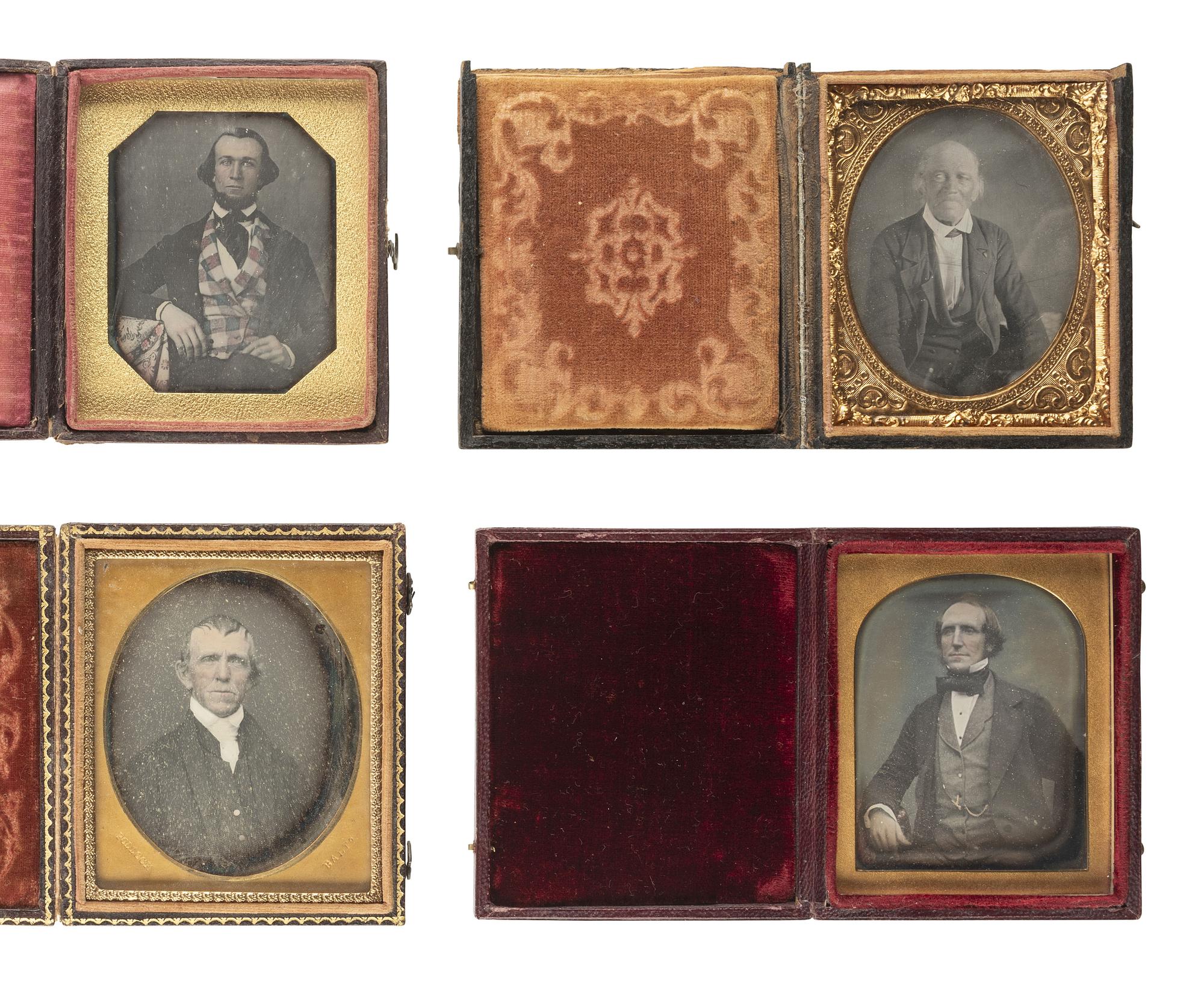 [EARLY PHOTOGRAPHY]. 20 sixth plate daguerreotypes of balding men or men with receding hairlines.