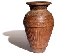An Etruscan Impasto Pithos with a Stamped Animal Frieze