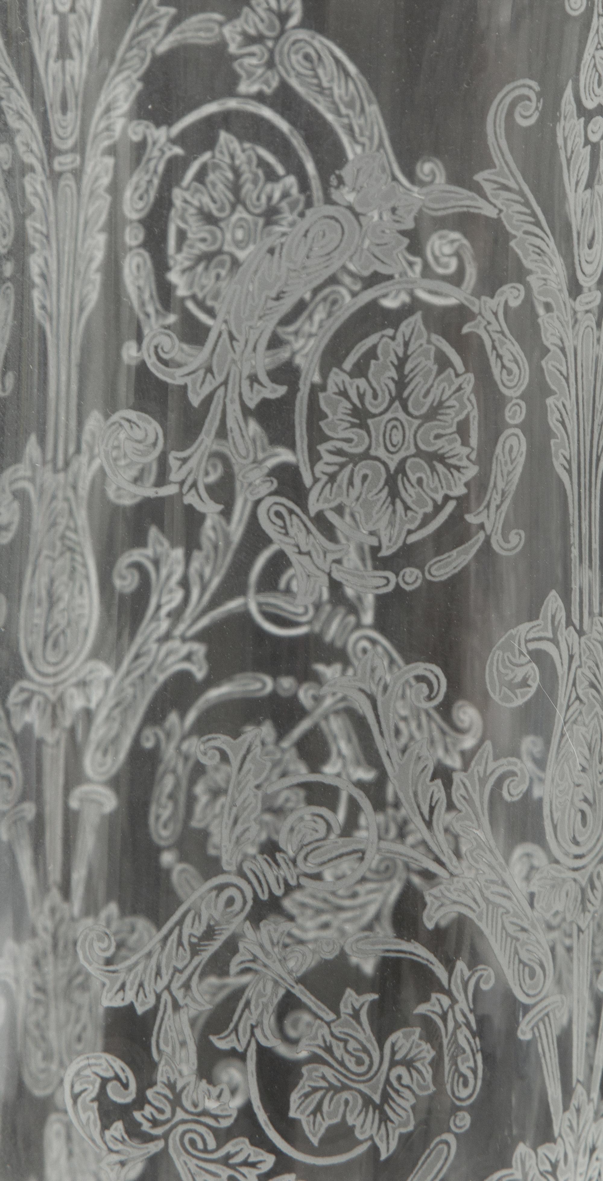 A Set of Four Baccarat Glass Hurricane Lamps