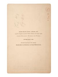 [NATIVE AMERICANS]. 2 boudoir cards of Pine Ridge Agency, South Dakota, by STILWELL and BUTCHER.