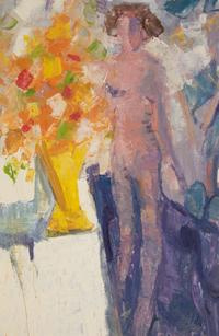 Nude with Flowers