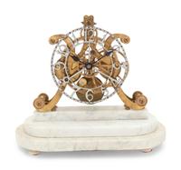A Brass Skeleton Clock