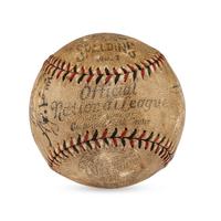 A 1931 World Series Umpiring Crew Signed Autograph Baseball Featuring Bill Klem and Bill McGowan (JSA Letter of Authenticity),