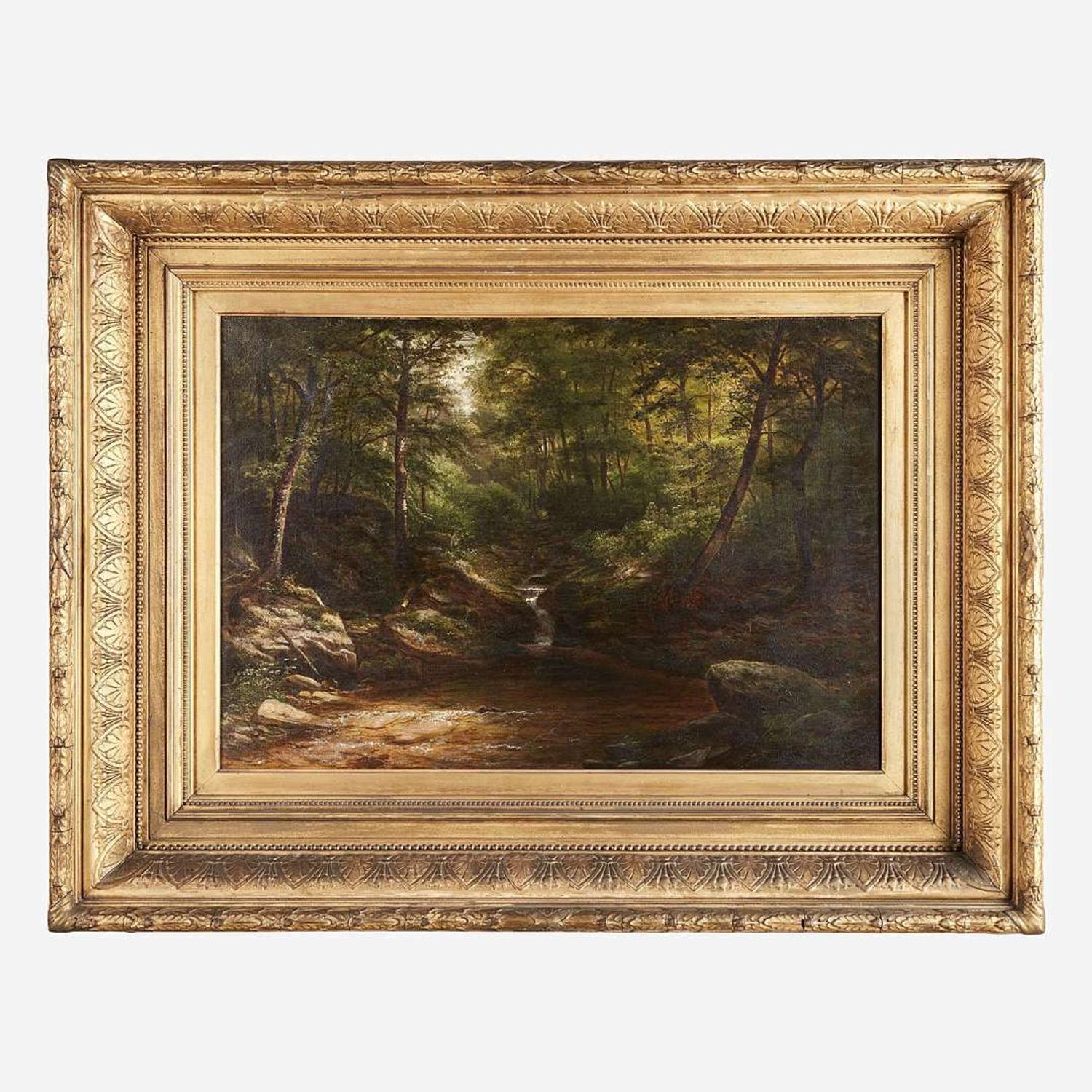 George Hetzel (American, 1826–1899) Waterfall in the Forest