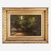 George Hetzel (American, 1826–1899) Waterfall in the Forest