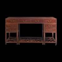 A Chinese Hardwood Double Pedestal Desk, 20th Century 二十世紀 硬木冰梅紋書桌