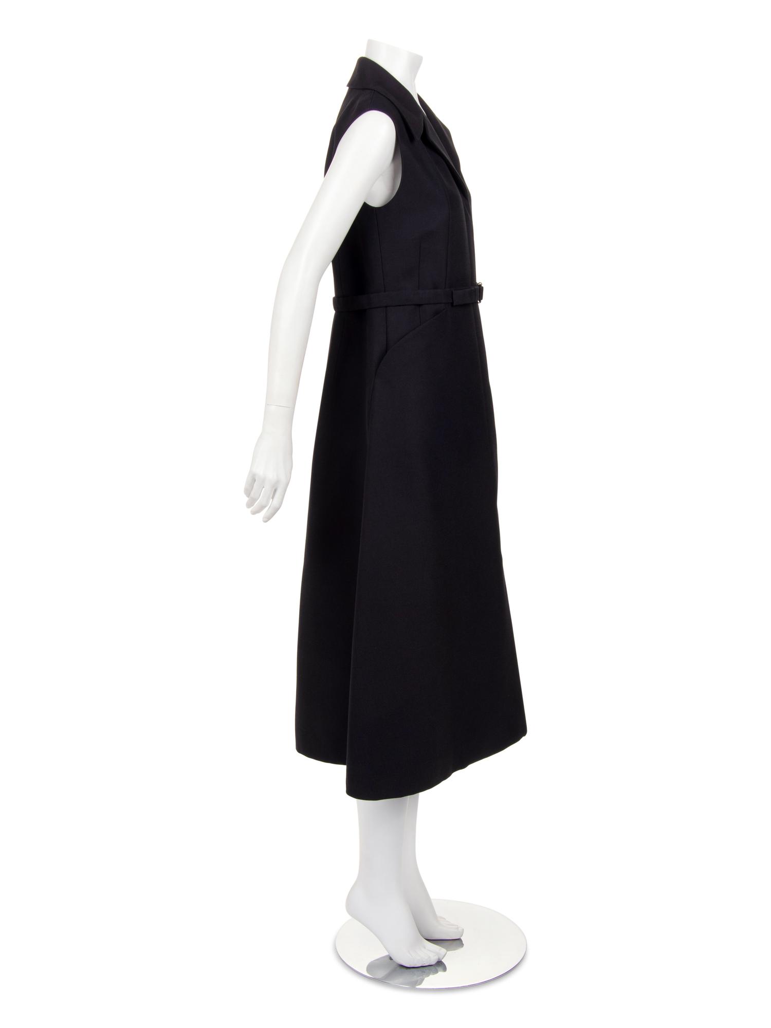 Christian Dior Silk Sleeveless Dress with Belt