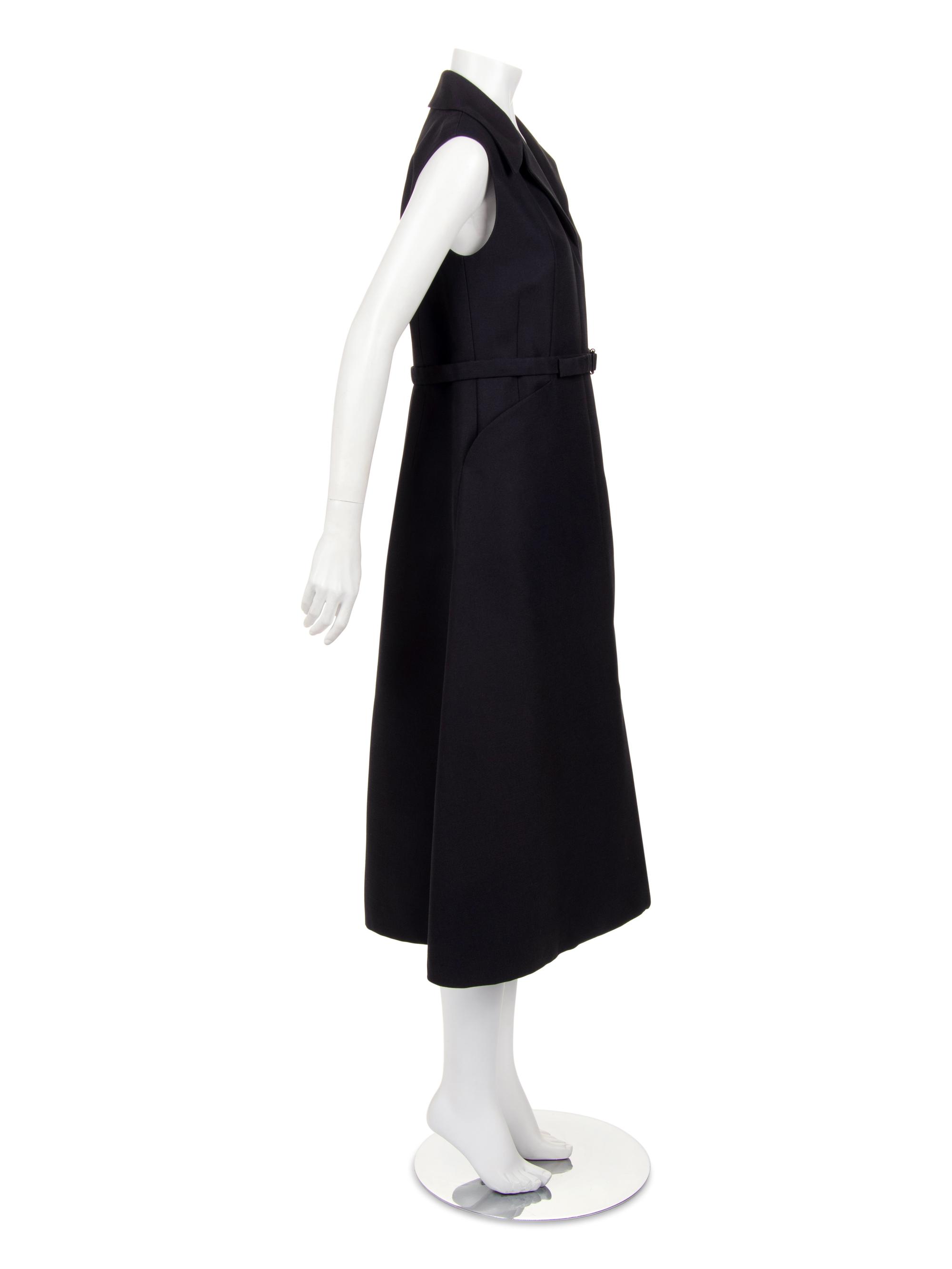 Christian Dior Silk Sleeveless Dress with Belt