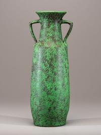 Coppertone Monumental Two-Handled Floor Vase