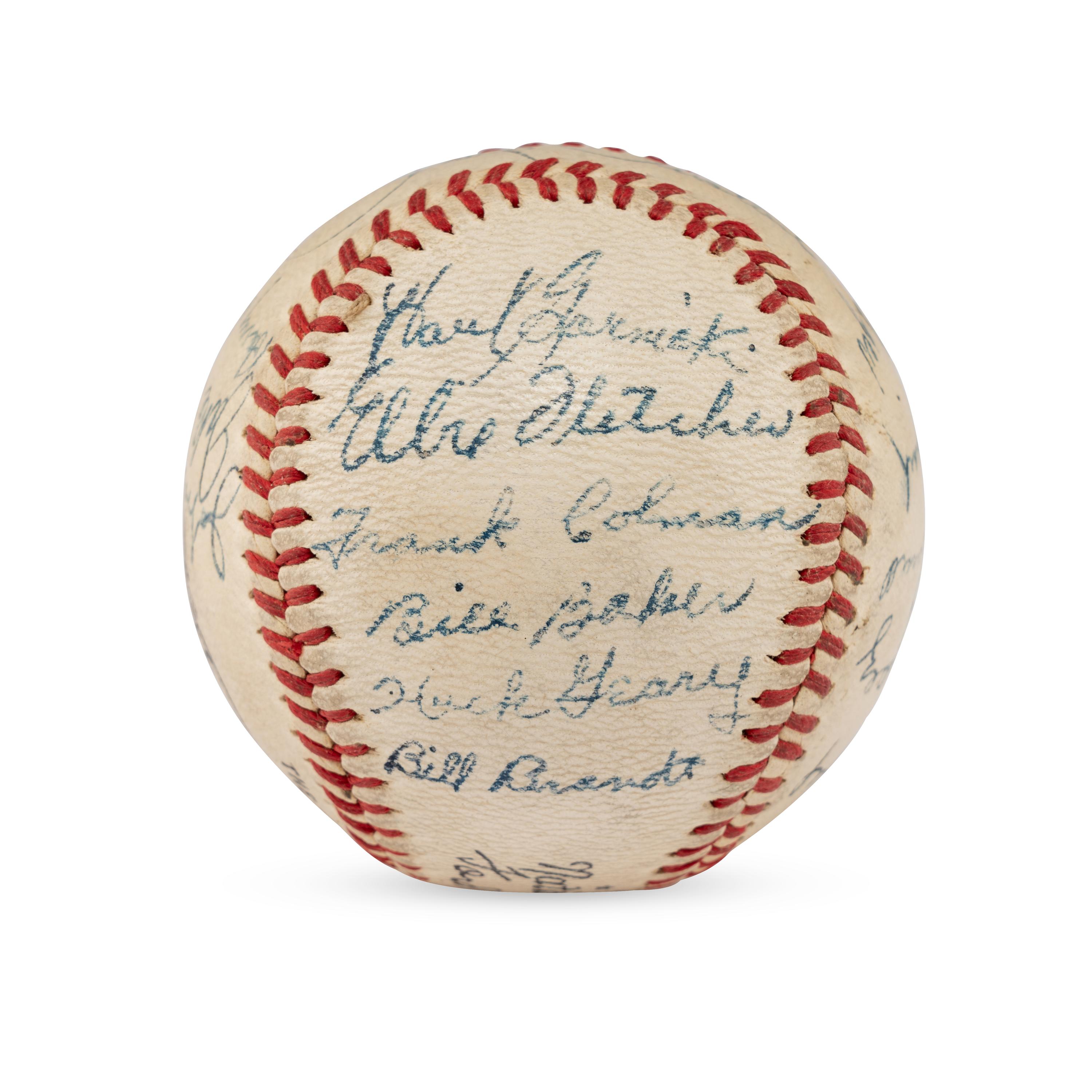 A 1943 Pittsburgh Pirates Team Signed Autograph Baseball (Beckett Authentication Services Letter of Authenticity)