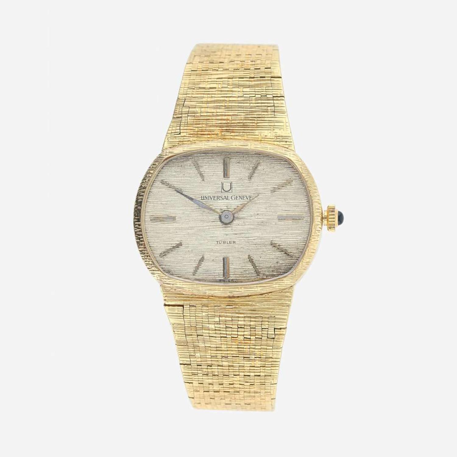 A 14K yellow gold wristwatch, Universal