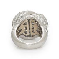 DIAMOND AND PLATINUM KNOT RING