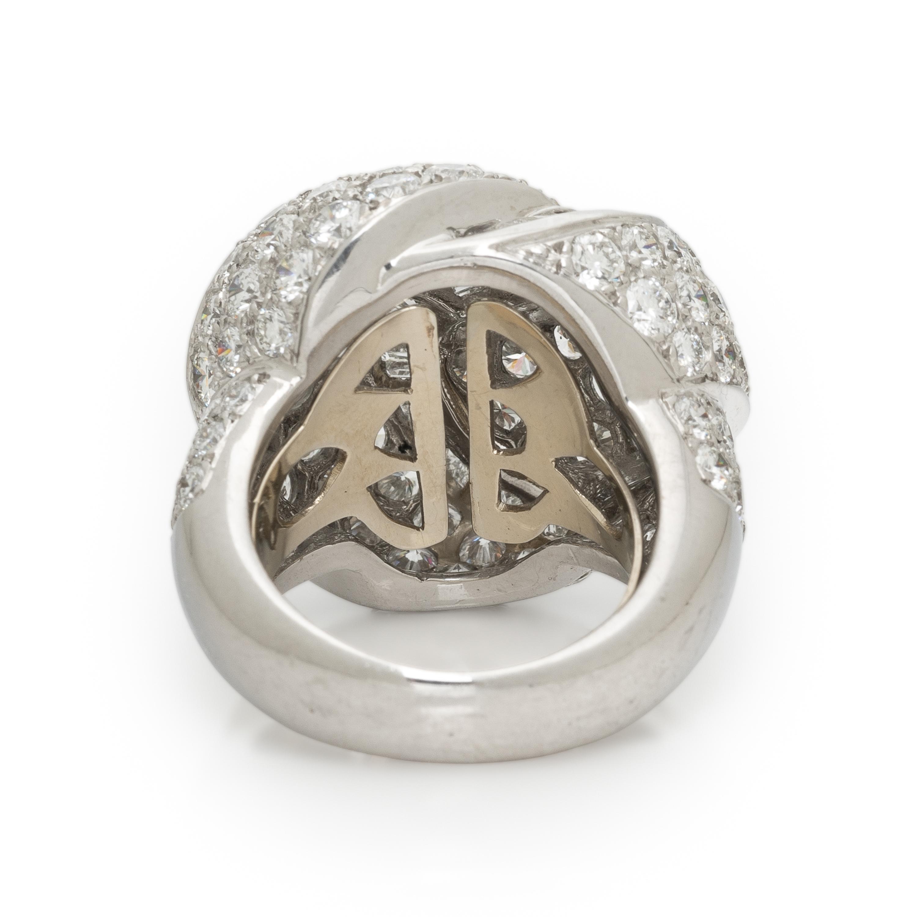 DIAMOND AND PLATINUM KNOT RING