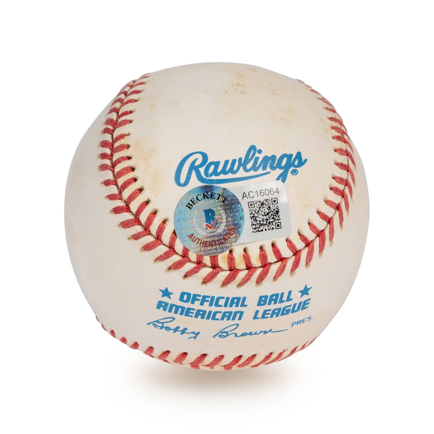 A Joe DiMaggio Single Signed Autograph Baseball (Beckett Authentication Services Letter),
