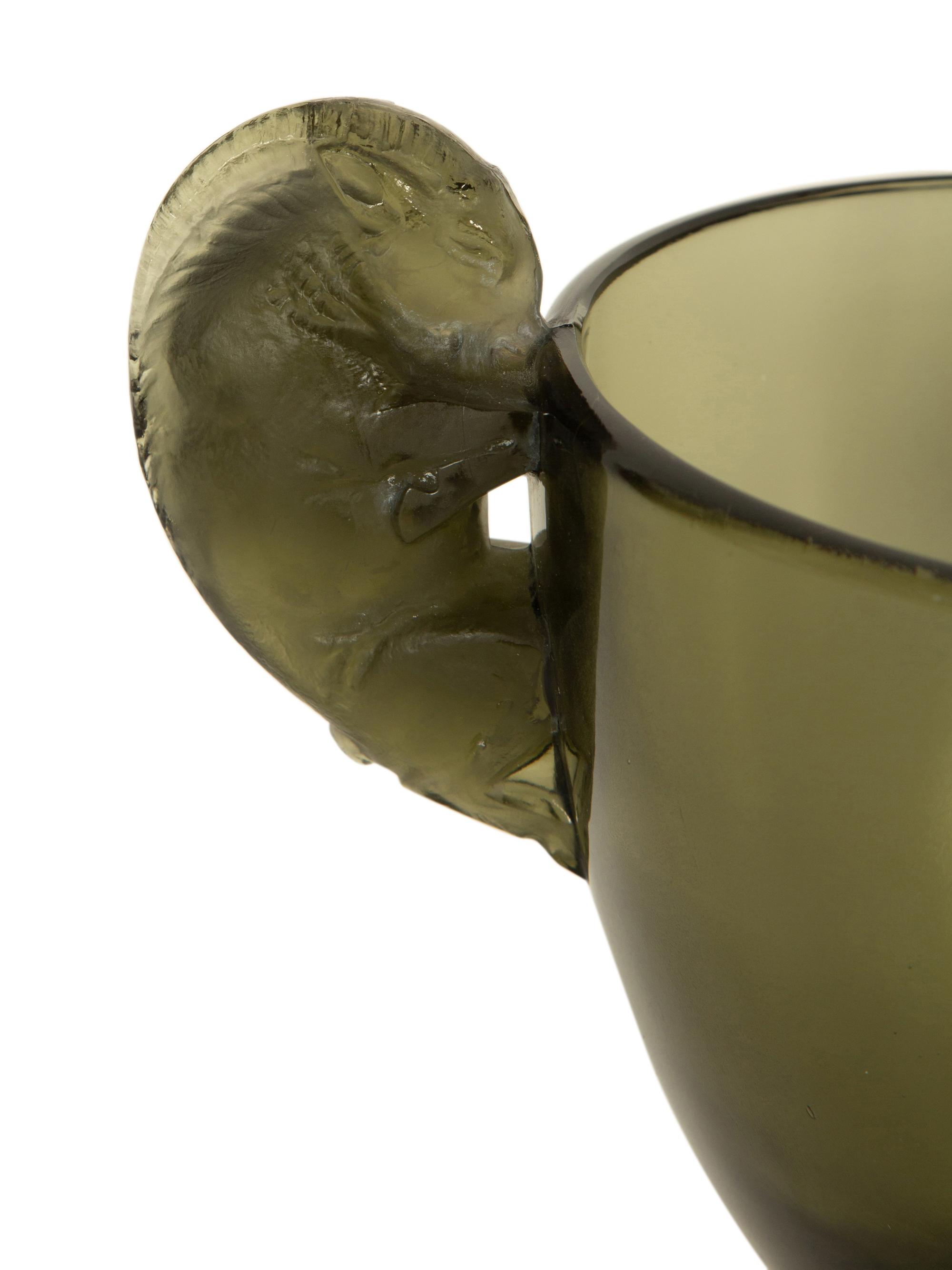 A René Lalique Smokey Gray Beliers Vase — Circa 1925