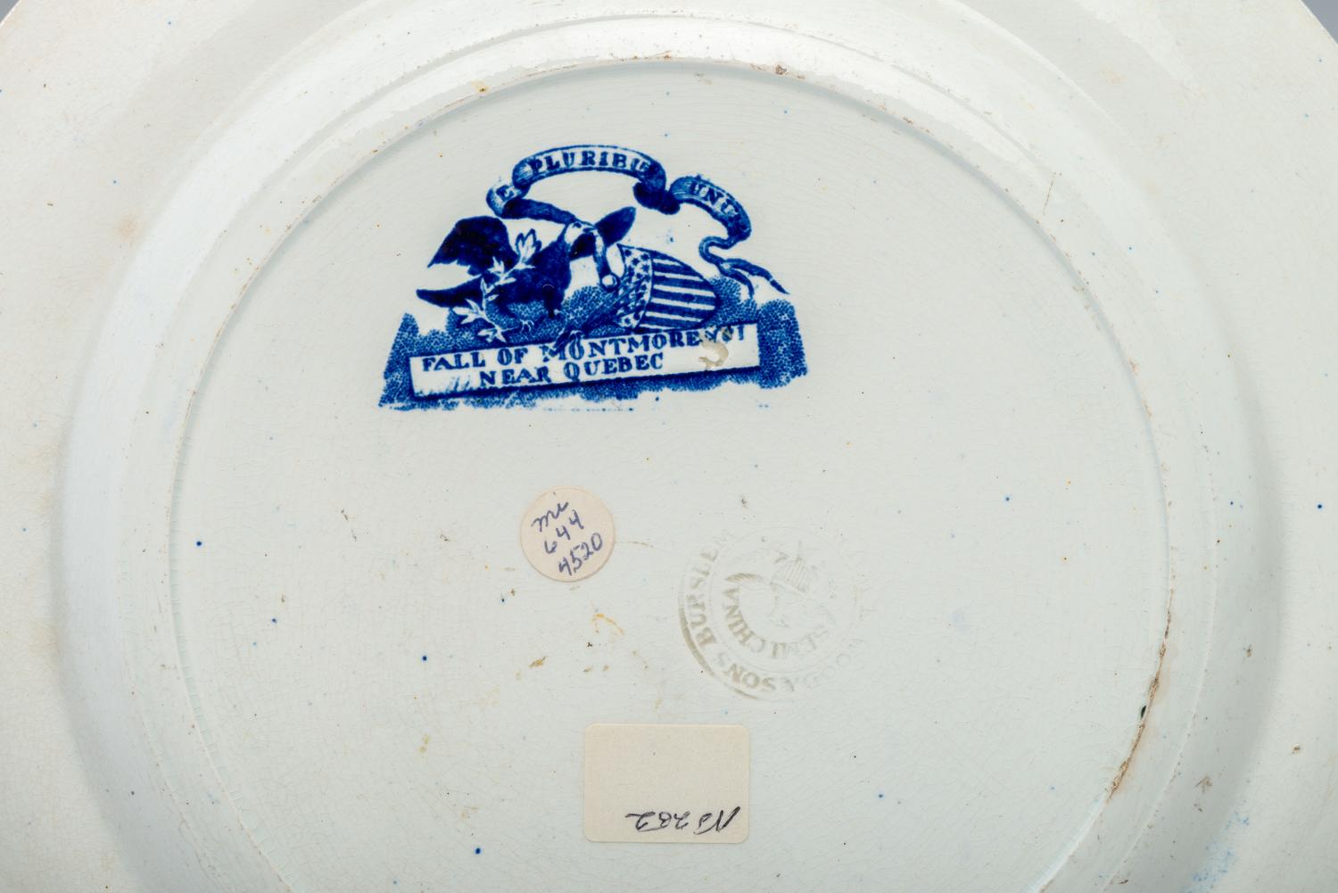 Four Wood & Sons Historic Blue Staffordshire Plates