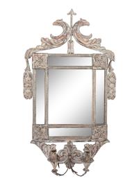 A Pair of Regency Painted Girandole Mirrors