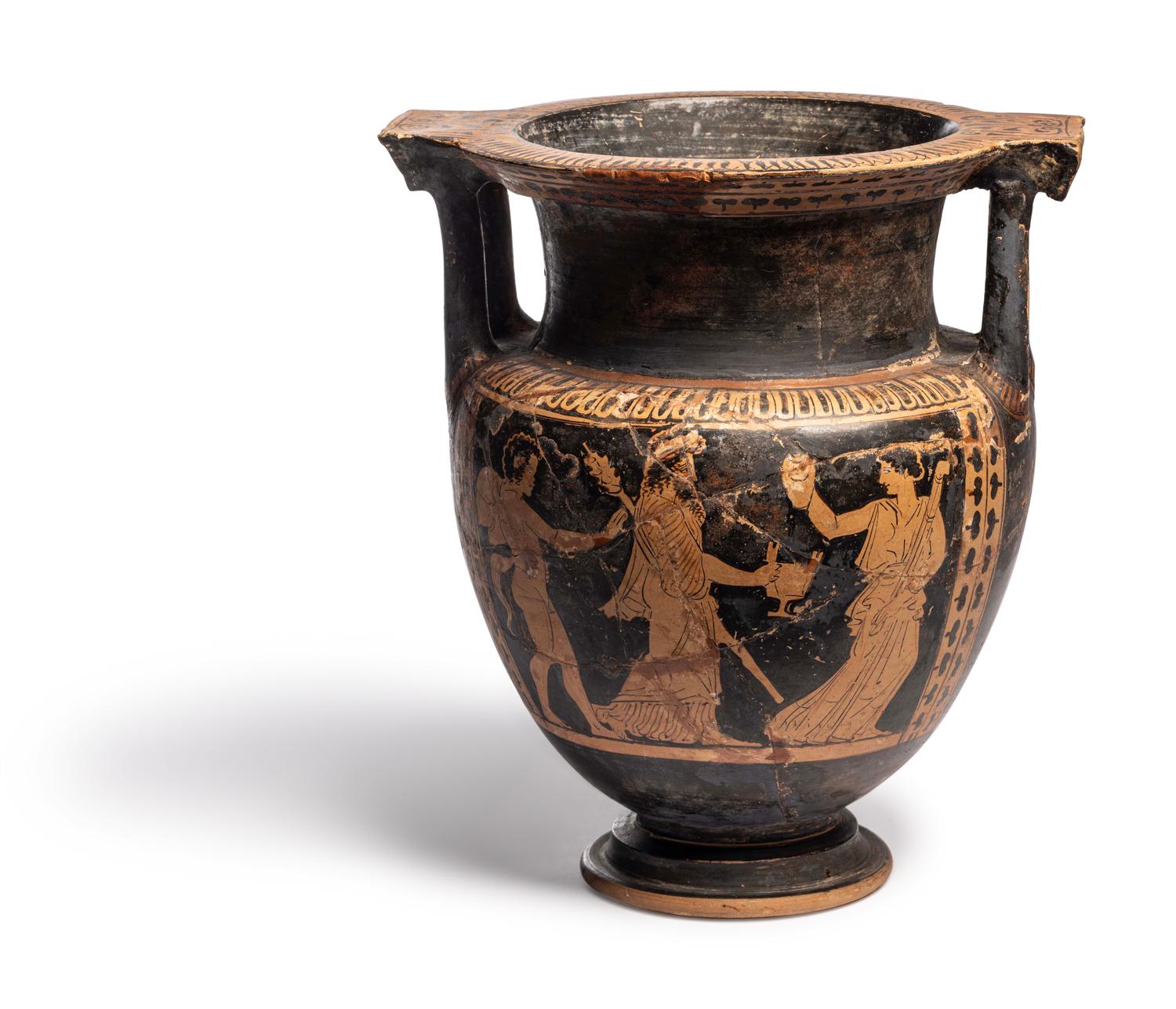 An Attic Red‑Figured Column‑Krater with Dionysiac Scenes