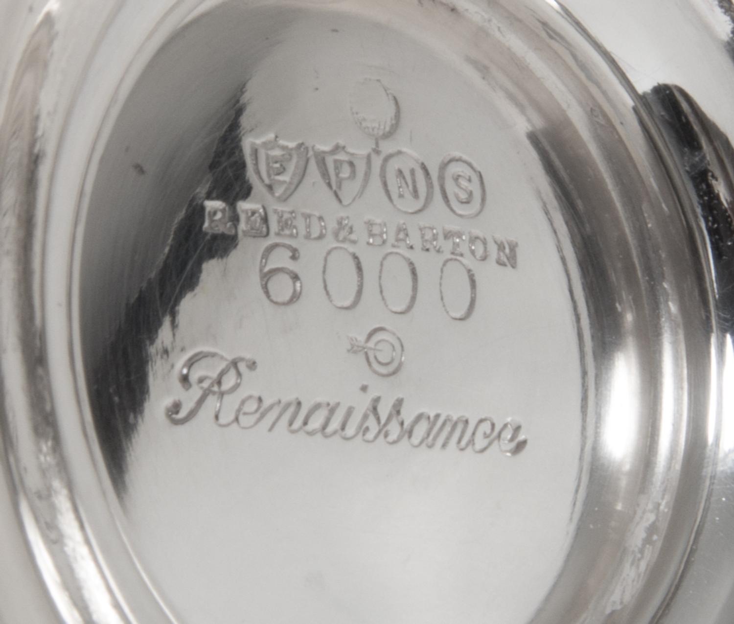 An American Silver-Plate Tea and Coffee Service, Reed & Barton, Taunton, MA, each with floral decoration.