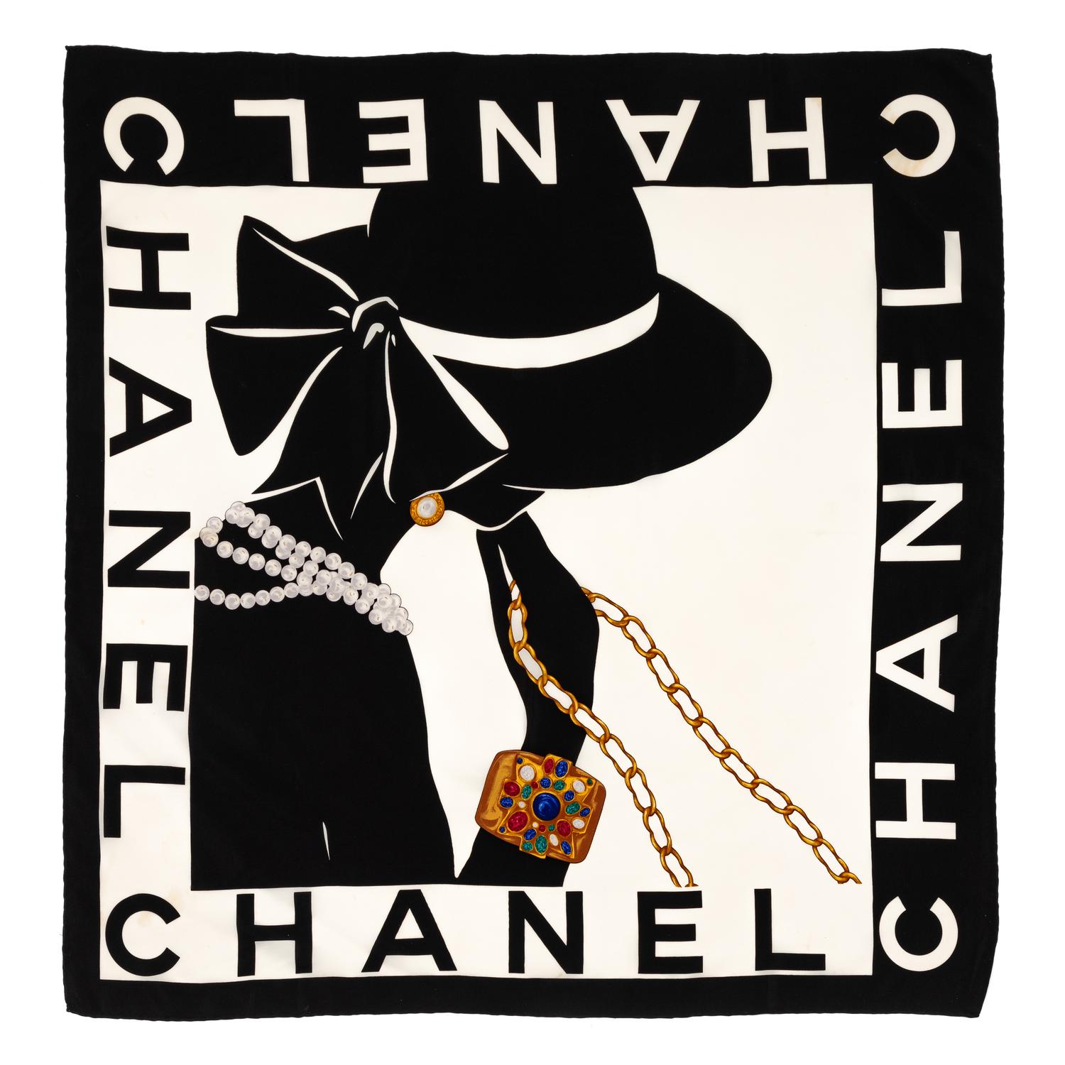 Chanel Silk Scarf, 1980-90s