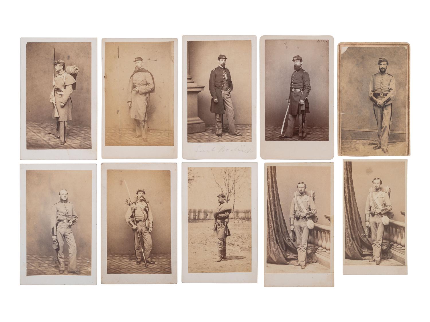 [CIVIL WAR]. A group of 26 CDVs of members of the 7th New York State Militia, Cos. G, H, K, and Engineers.
