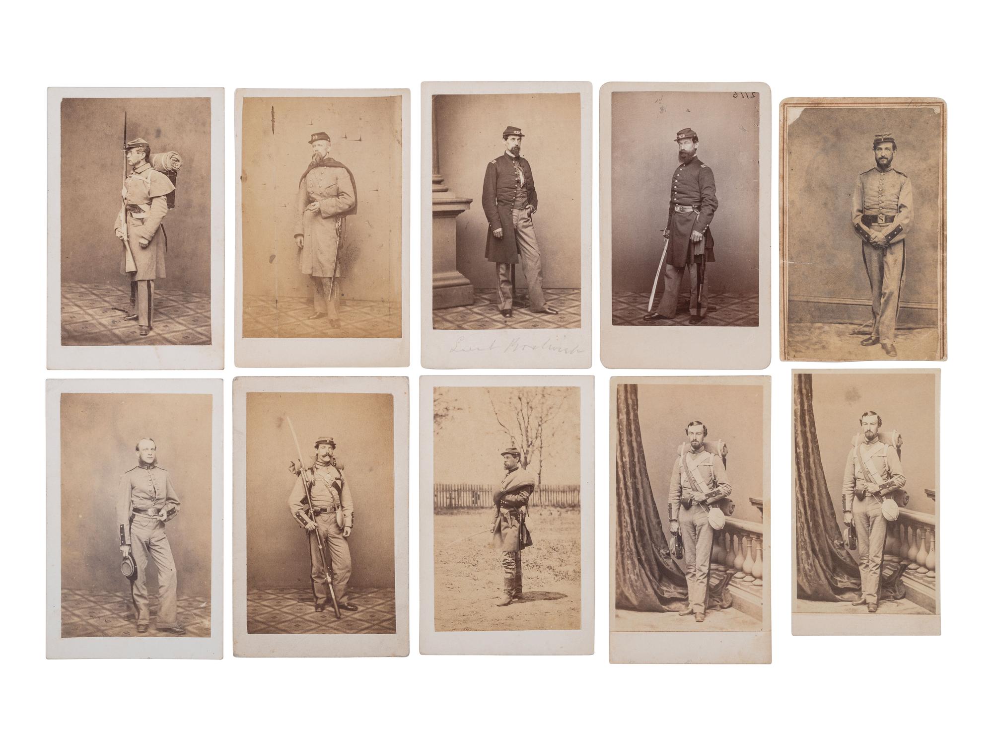 [CIVIL WAR]. A group of 26 CDVs of members of the 7th New York State Militia, Cos. G, H, K, and Engineers.